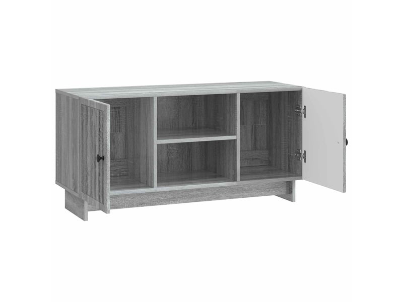  Meuble tv - banc tv - meuble de rangement 102 x 34,5 x 50 cm sonoma gris bois d'ingénierie  - Conforama E