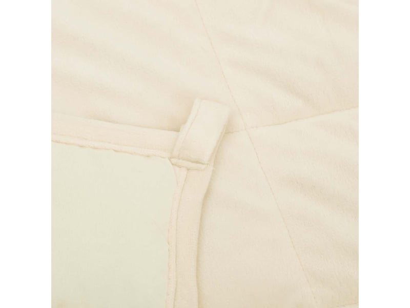  Couverture lestée adulte crème clair 220x260 cm 11 kg tissu shl93377  - Conforama E
