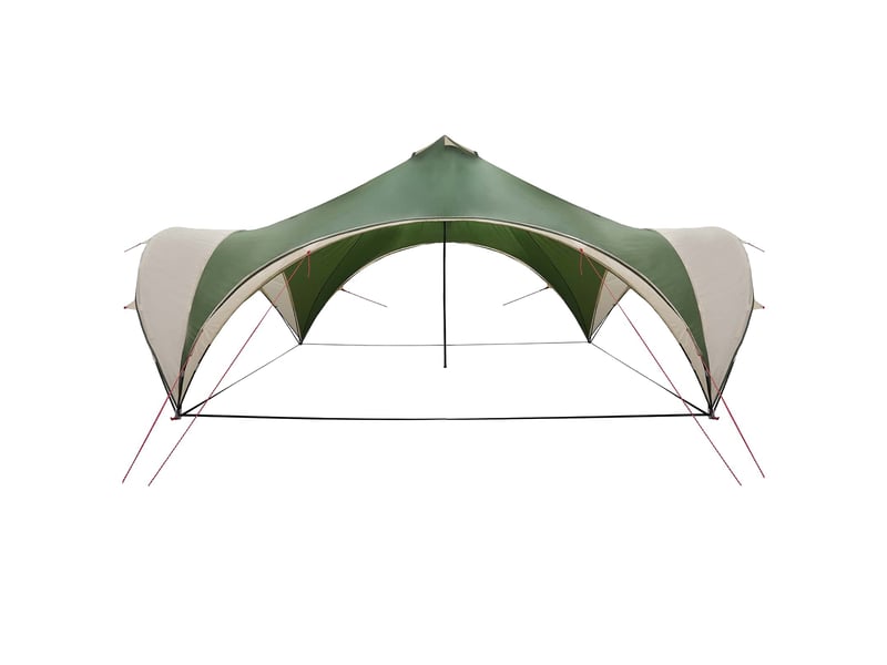 Tente de fête, tente de camping vert 600x600x400 cm polyester et acier - Conforama C