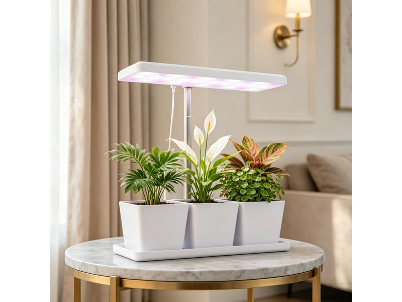 Lampe horticole led 10 w spectre complet avec 3 bacs de culture inclus - Conforama D