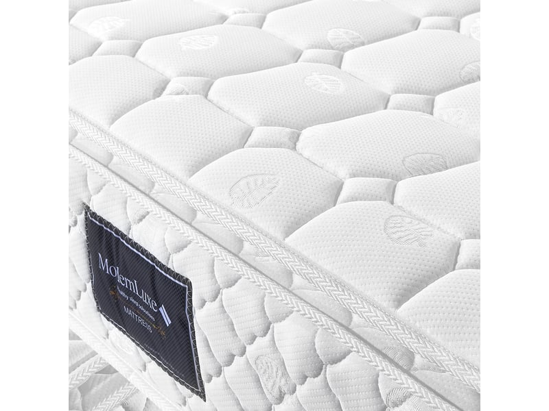 Lit coffre,160x200 cm,avec led,similicuir,blanc - Conforama E