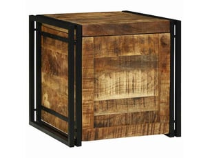 Boîte de rangement, coffre de rangement marron et noir 50x50x50 cm shl6198