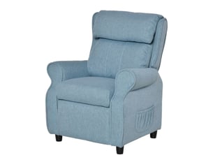 Canapé fauteuil enfant bleu, repose-pieds, dossier réglable, accoudoirs, fauteuil relax, 3-5 ans, garçons et filles