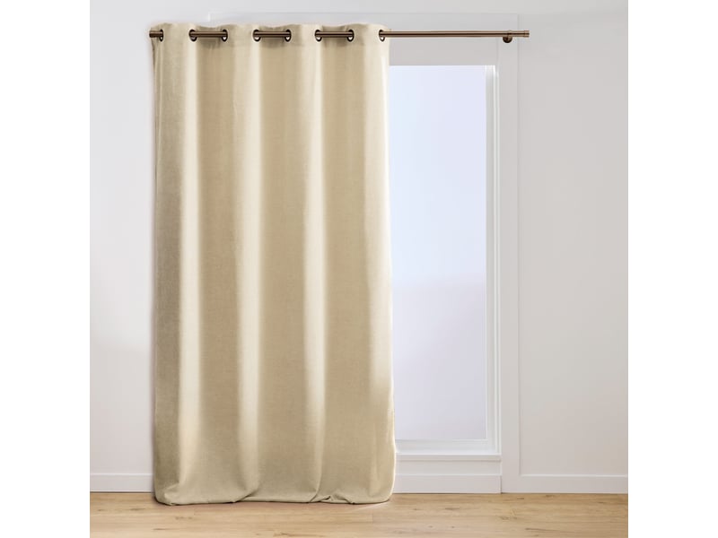  Rideau tamisant à œillets en velours chenille 140x260 cm  - Conforama A