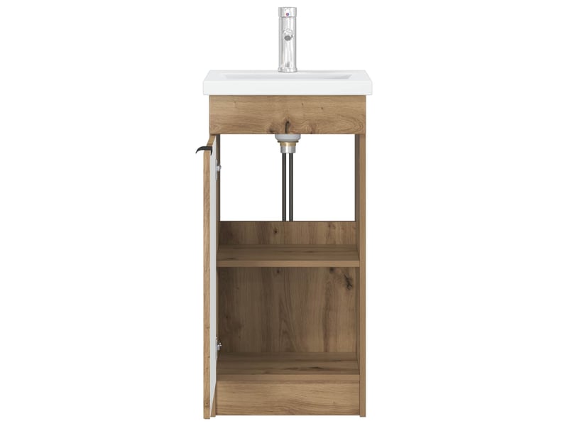 Meuble de salle de bain avec évier chêne artisanal shl5257 - Conforama D