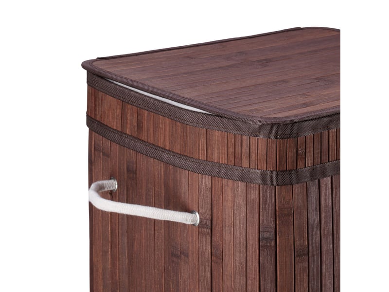  Corbeille à linge pliable design naturel salle de bain 70 x 70 x 40 cm en bambou beige 13_0006485  - Conforama C