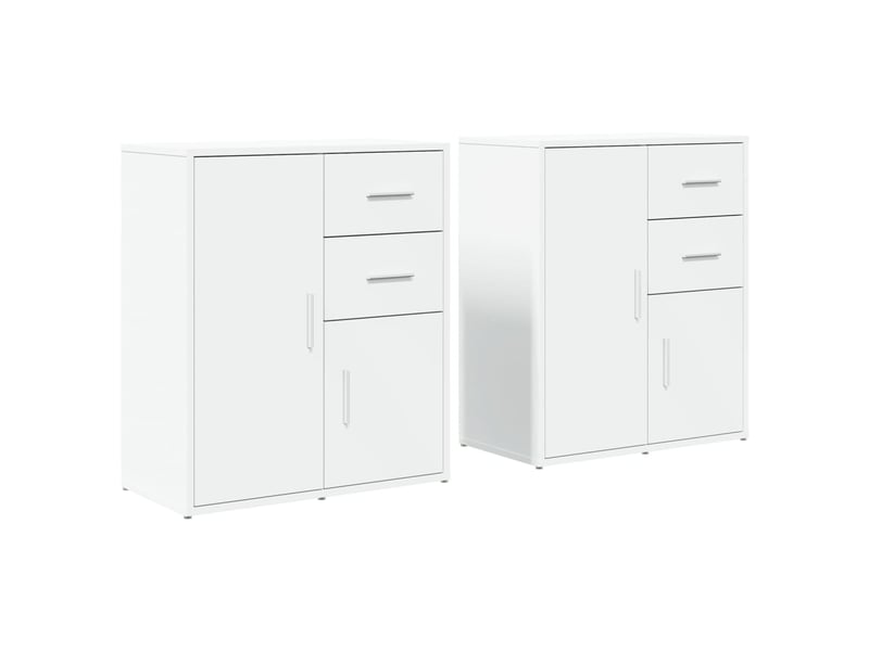  Buffets 2 pcs - bahut - meuble de rangement blanc 60x31x70 cm bois d'ingénierie  - Conforama A