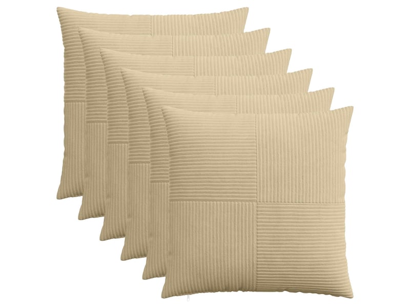  Lot de 6 housses de coussin almelo vert gris 60 x 60 cm cf49904  - Conforama B