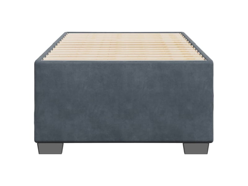  Lit simple- lit adulte -  cadre de lit sans matelas gris foncé 80x200 cm velours  - Conforama C