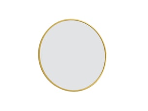 Miroir rond mural 75cm - miroir salle de bain en verre trempé incassable avec cadre aluminium - doré