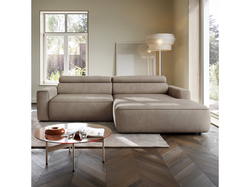 Selsey fando - canapé d'angle - 252 cm - velours beige Fando - Conforama B