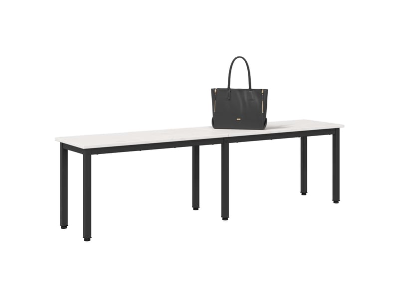  Banc d'entrée, banc d'intérieur blanc 160x35x45 cm bois de pin massif  - Conforama C