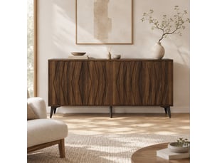 Buffet 4 porte(s)  0 tiroir(s) <strong>MAISENTIEL</strong> <strong></strong> - 140 cm coloris marron 