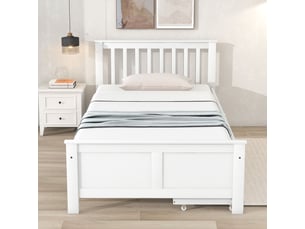 Lit coffre 90x200 cm <strong></strong>  <strong></strong> coloris blanc