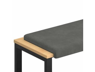 Coussin de banc, coussin d'assise, coussin de canapé velours côtelé gris foncé profondeur 35 cm cf53888