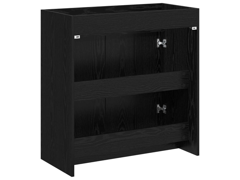  Meuble sous lavabo de salle de bain, commode chêne noir shl5899  - Conforama E