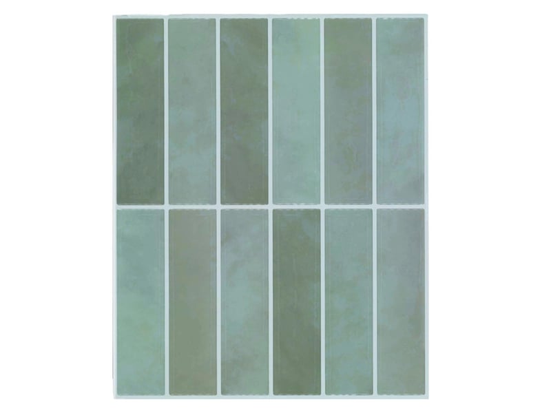  Sticker mural carrelage kalix 30x25cm vert sauge  - Conforama A