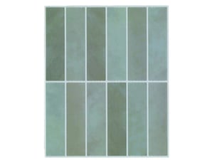 Sticker mural carrelage kalix 30x25cm vert sauge