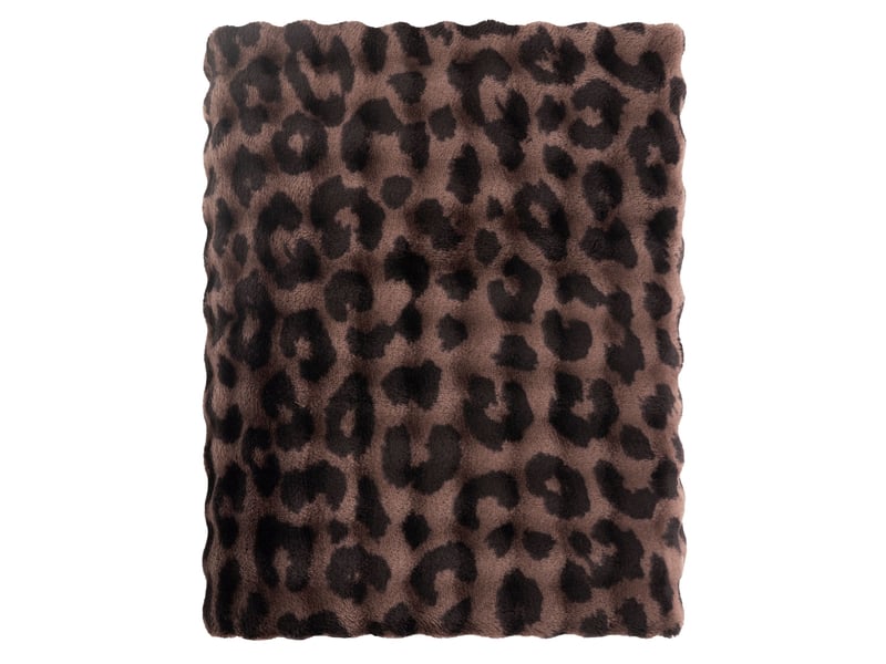  Plaid fourrure cocooning léopard 130x170 bubble  - Conforama A