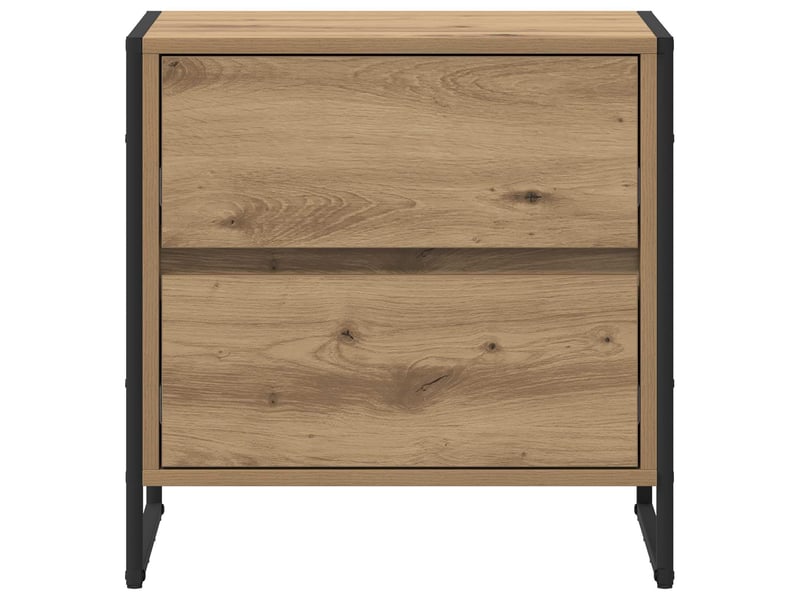  Table de chevet - cabinet de chevet - table de nuit 2 pc chêne artisan 50 x 39,5 x 50 cm  - Conforama E