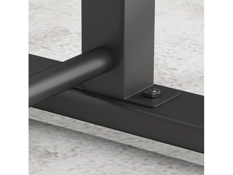  Station de dips réglable 65 x 63 x 93-117 cm – noire – acier, poignées de pompes, charge 540 kg stable  - Conforama E