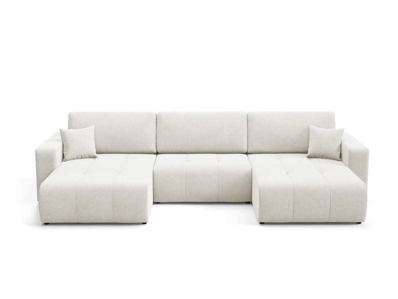 Canapé d'angle convertible molinio u creme - Conforama A