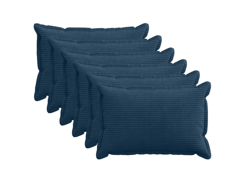Lot de 6 housses de coussin houten bleu marine 30 x 50 cm cf49805 - Conforama B