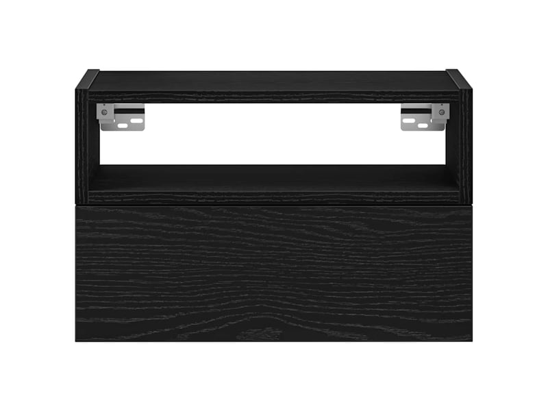  Table de chevet - cabinet de chevet - table de nuit murale noir 45x26x28,5 cm  - Conforama C