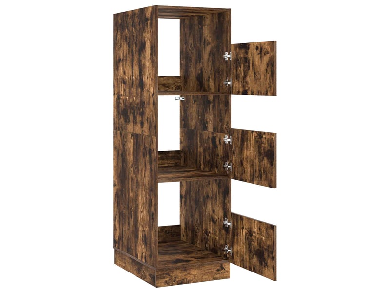 Armoire à laver chêne fumé 50x68x162 cm bois d'ingénierie - Conforama E