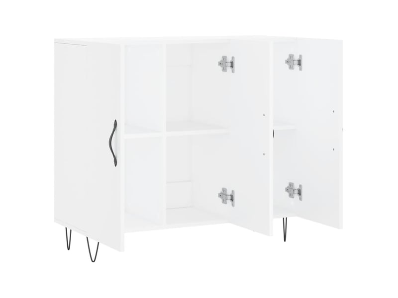  Buffet - bahut - meuble de rangement blanc 90x34x80 cm bois d'ingénierie  - Conforama E