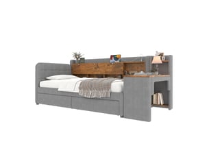 Lit combiné 90x200 cm    coloris gris