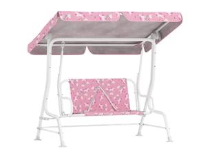 Balançoire enfant 2 places, 112 x 75 x 120 cm, rose
