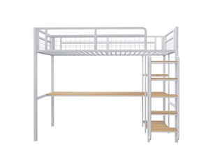 Lit mezzanine 90x200 cm MAISONORA coloris blanc