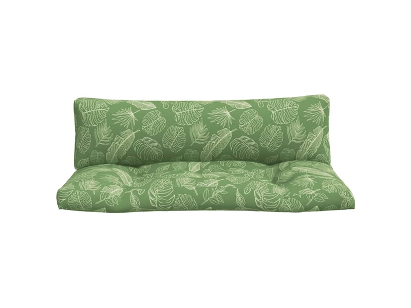  Lot de 2 coussins de palette, coussins de canapé motif de feuilles tissu oxford cf59571  - Conforama D