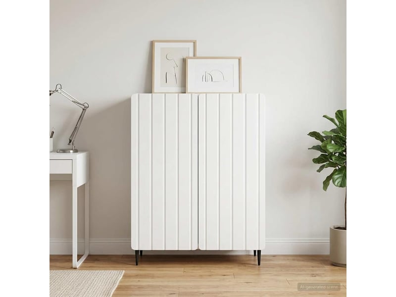  Buffet - bahut - meuble de rangement blanc 66 x 34,5 x 92 cm bois d'ingénierie  - Conforama D