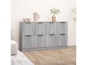 Buffets 2 pcs - bahut - meuble de rangement sonoma gris 60x30x70 cm bois d'ingénierie