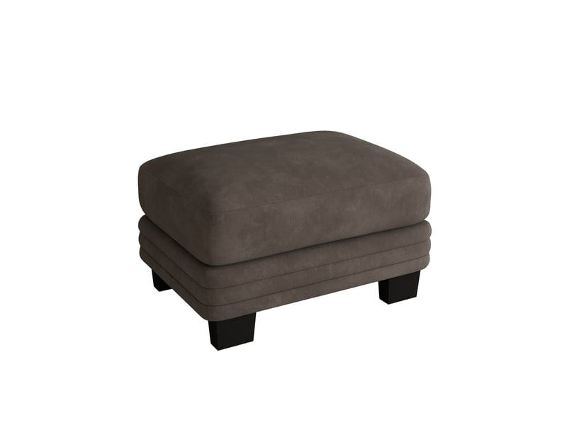  Pouf de salon - pouf audrey en tissu chenille - marron, 77 x 55 x 48 cm, brun, pour salon, tissu chenille de haute qualité  - Conforama E