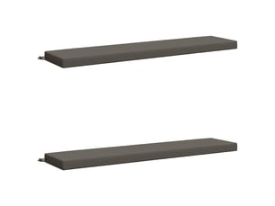 Lot de 2 coussins de banc, coussins d'assise soest 100 % polyester gris cf57266