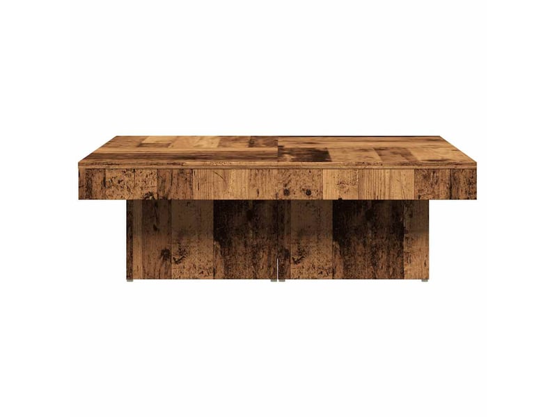  Table basse | table de salon vieux bois 90x90x28 cm bois d'ingénierie  - Conforama E
