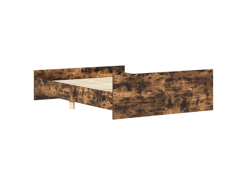  Lit double- lit adulte -  cadre de lit sans matelas chêne fumé 135x190 cm  - Conforama D