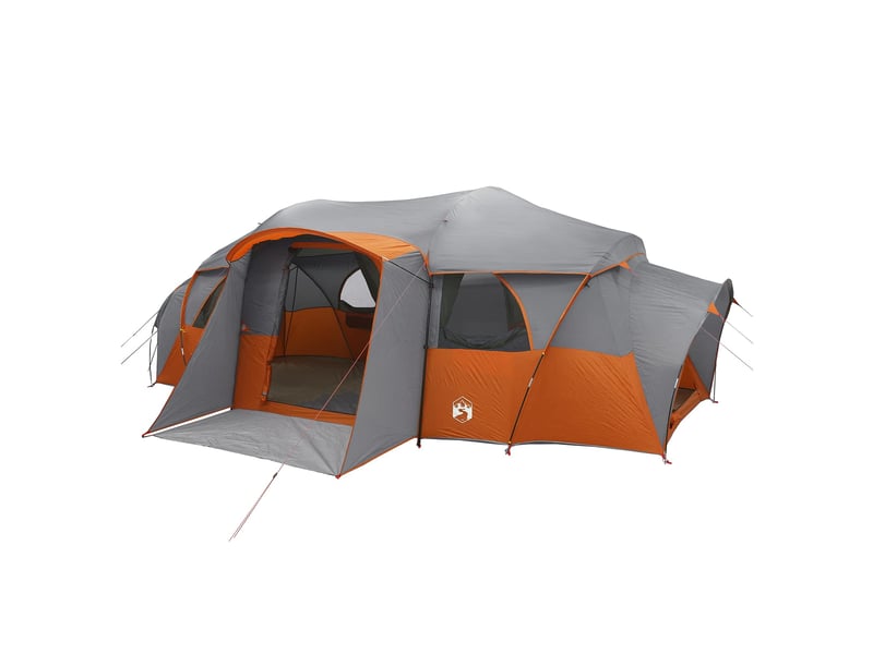  Tente de camping, tente familiale avec auvent imperméable 10 personne shl98798  - Conforama C