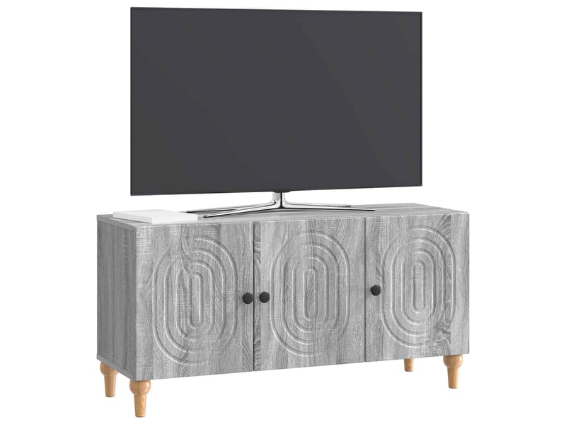  Meuble tv - banc tv - meuble de rangement 99 x 34,5 x 50 cm sonoma gris bois d'ingénierie  - Conforama C