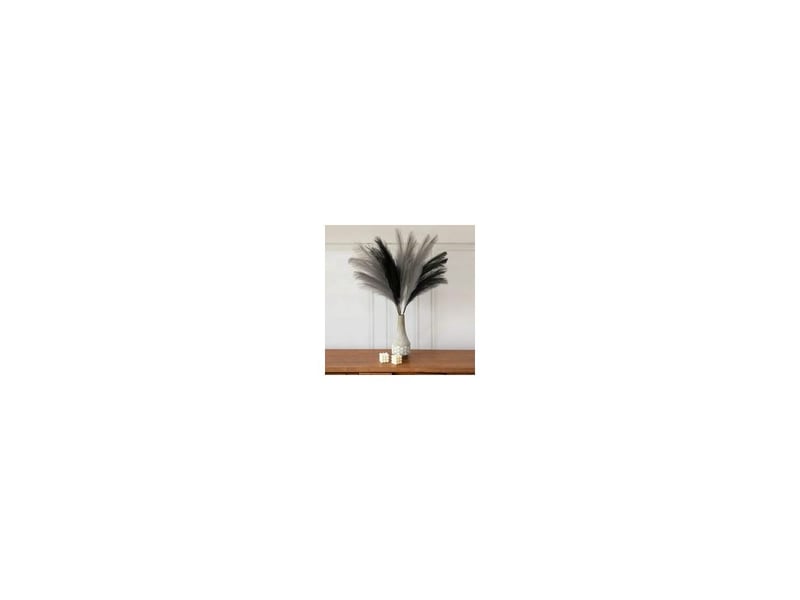  Grande herbe de pampa gris faux 5 tiges extra moelleux faux 70cm bouquet de fleurs plume salon home decor boho home decor grand vase table fleur mariage, gris  - Conforama E