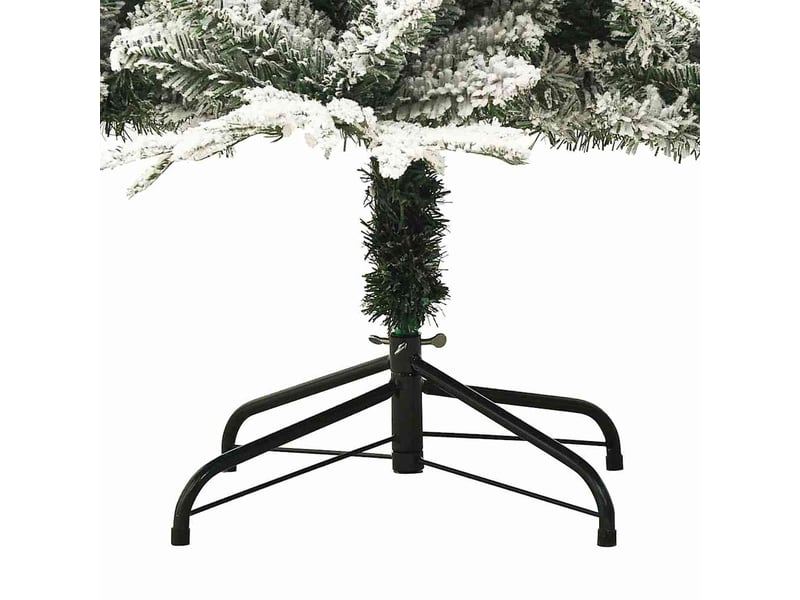  Sapin de noël artificiel, arbre de noël à flocons de neige vert 240 cm pvc et pe  - Conforama E