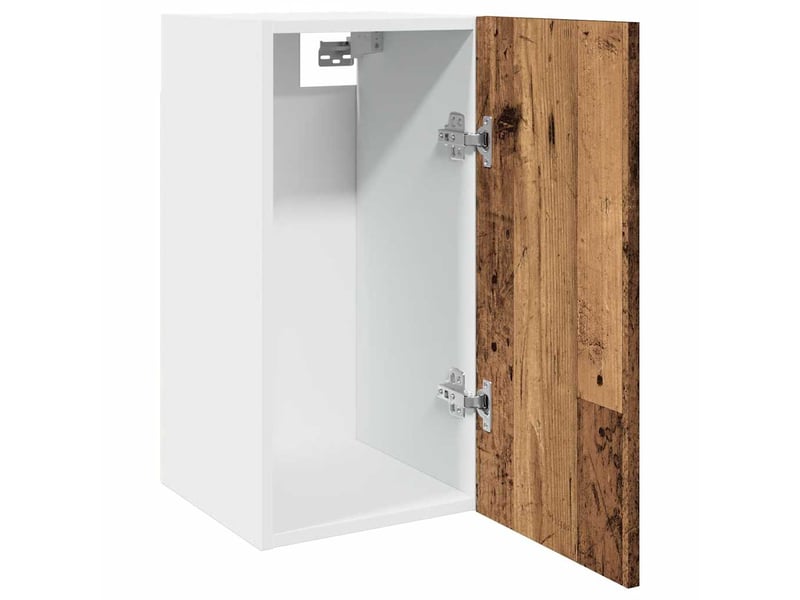  Meuble de rangement cuisine, armoire suspendue bois ancien 30x31x60cm bois d'ingénierie  - Conforama E