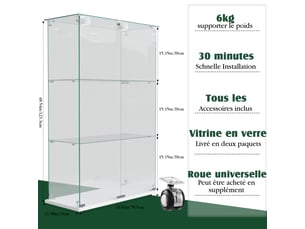 Vitrine coloris blanc - x