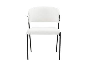 Chaises de salle à manger modernes – set de 2 chaises, piètement métal, sièges et dossier rembourrés, stabilité garantie