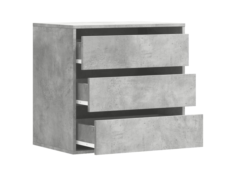  Commode chambre adulte, commode d'angle gris béton 60x41x58 cm bois d'ingénierie  - Conforama E