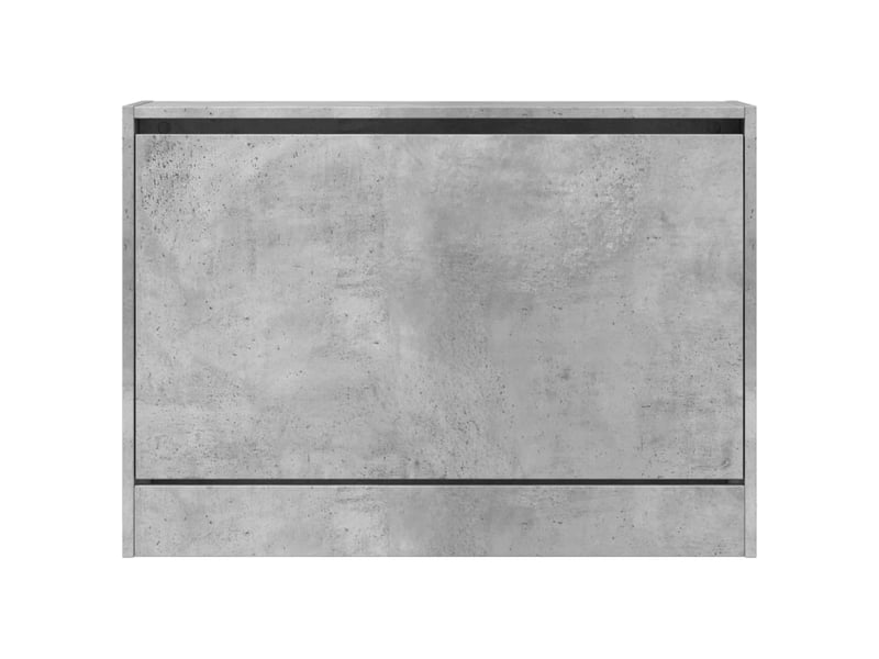  Meuble à chaussure, armoire à chaussures gris béton 80x21x57 cm bois d'ingénierie  - Conforama E