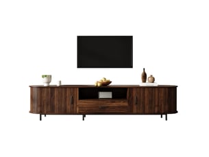 Meuble tv coloris bois foncé 180 cm <strong>OKWISH</strong>  <strong></strong>